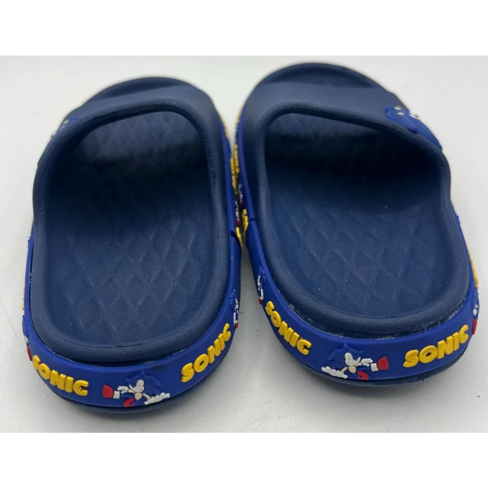 Sonic the Hedgehog Kids Slides Size 26/27 US Little Kid 9-10 Blue Sandals